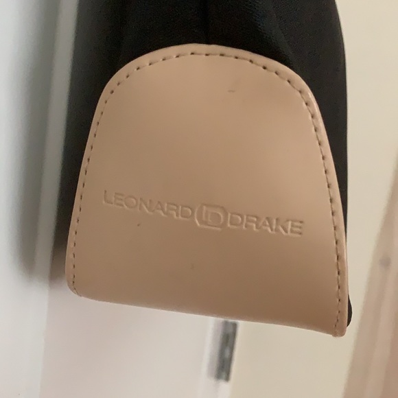 Leonard Drake Black Nylon Tan Shoulder Tote Bag - Picture 5 of 11